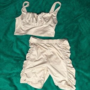 ruched two piece set